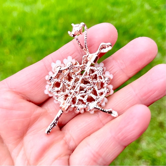 Ballerina Brooch Ballerina Pin Rhinestone Ballet Brooch Gift for Girl - Picture 5 of 5